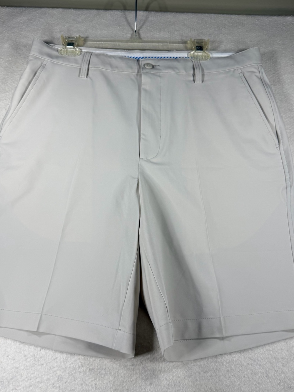 Footjoy Performance Flat Front Golf Shorts Beige Mens Size W36